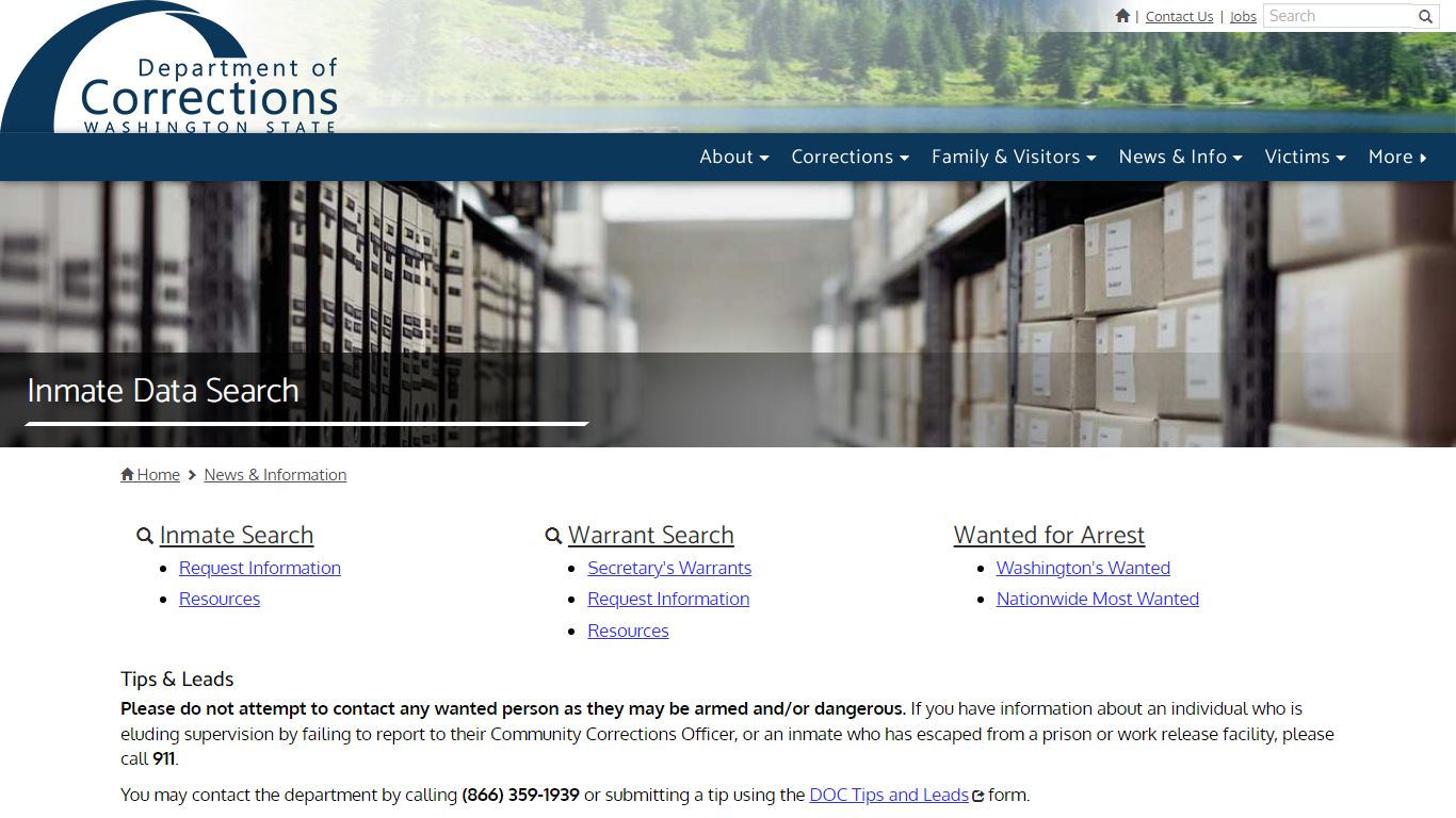 Inmate Data Search | Washington State Department of ...